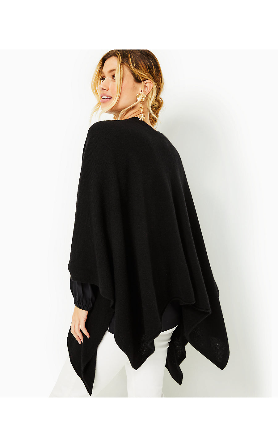 TERRI CASHMERE WRAP BLACK Palm Place