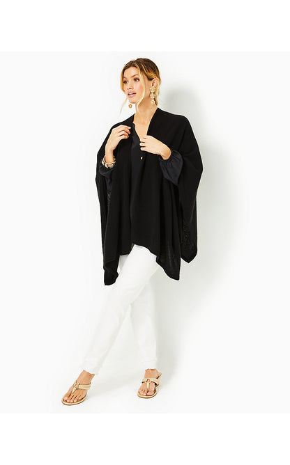 TERRI CASHMERE WRAP, BLACK