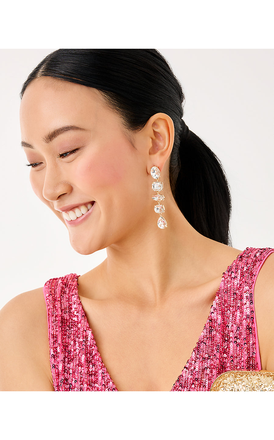 PARADISE EARRINGS, CLEAR