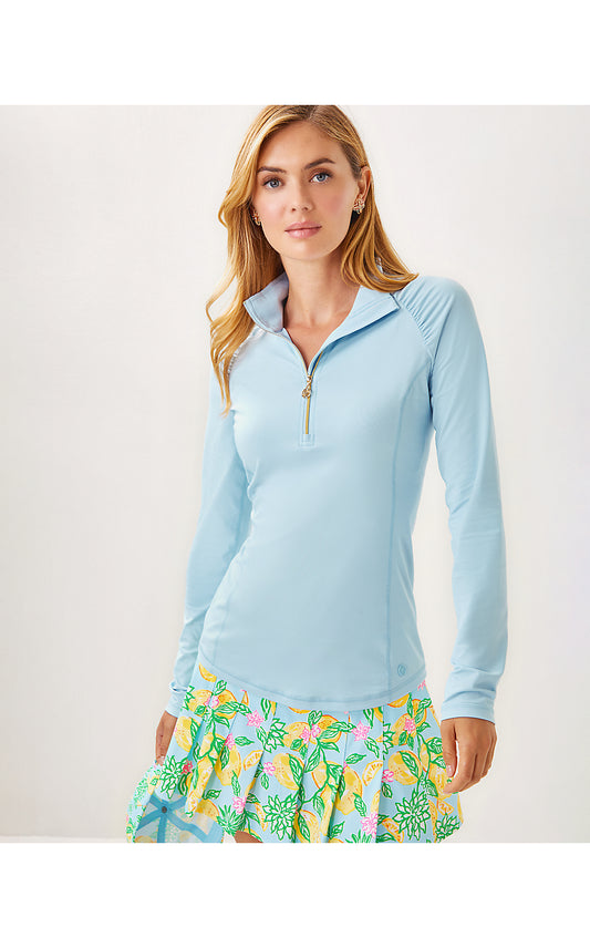 JUSTINE HALF ZIP UPF 50+, BLUETTE