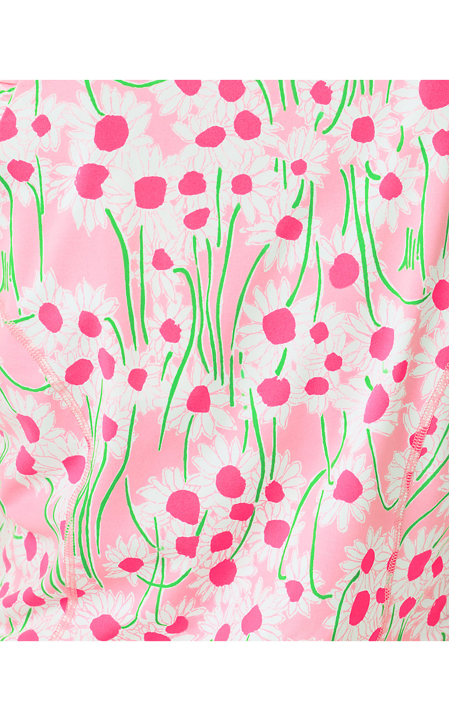 JUSTINE HALF ZIP UPF 50+, CONCH SHELL PINK LIL SUNNY DAISIES