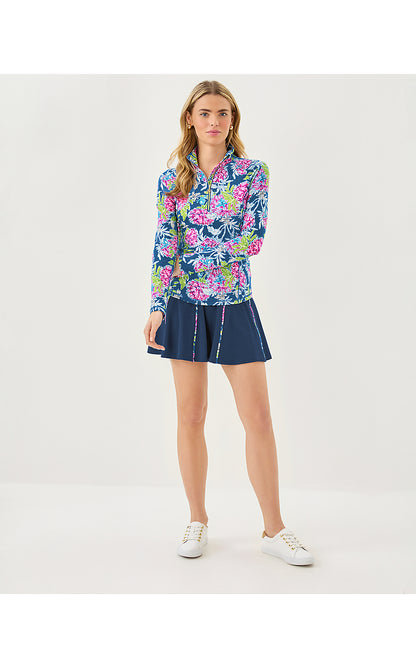 JUSTINE HALF ZIP UPF 50+, MULTI DAHLIA LICIOUS