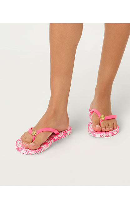 POOL FLIP FLOP, CHERRY BLOSSOM PINK LIL FLEUR DE LILLY SHOE