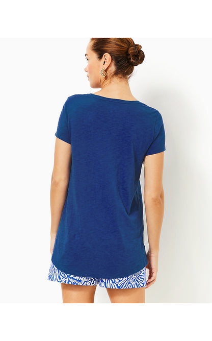 ETTA SCOOP-NECK TOP, BLUE MED