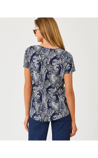ETTA SCOOP-NECK, LOW TIDE NAVY LIL PALM PROWL