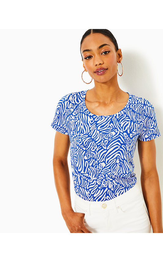 ETTA SCOOP-NECK TOP, MARTINIQUE BLUE ZEE BEBE