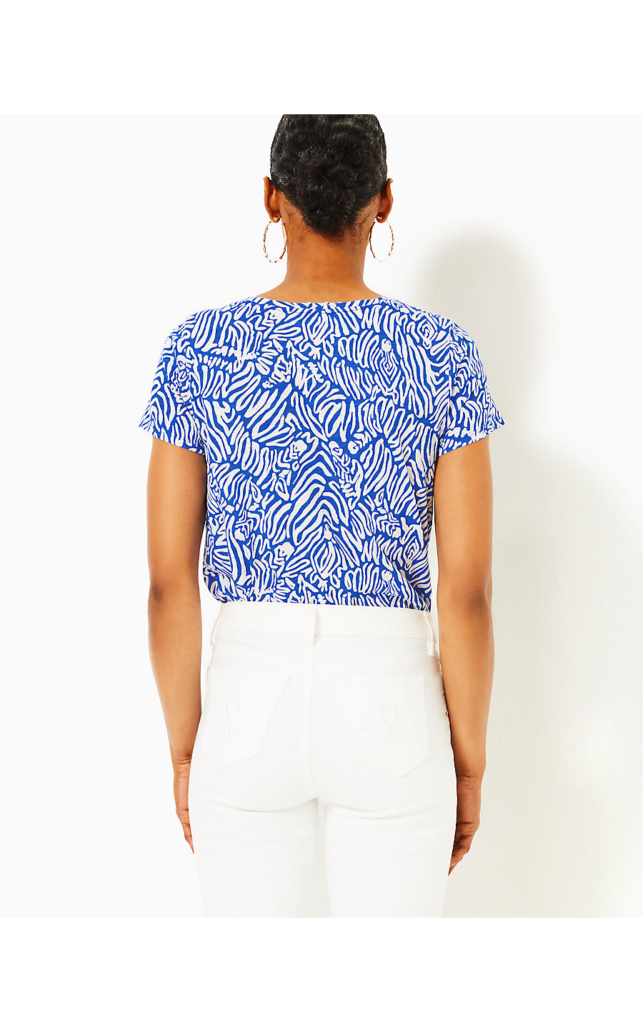 ETTA SCOOP-NECK TOP, MARTINIQUE BLUE ZEE BEBE