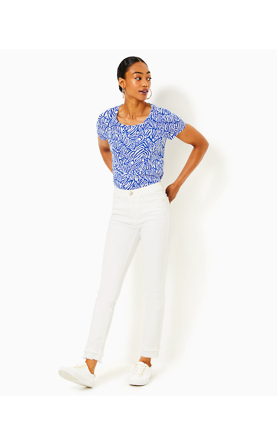 ETTA SCOOP-NECK TOP, MARTINIQUE BLUE ZEE BEBE