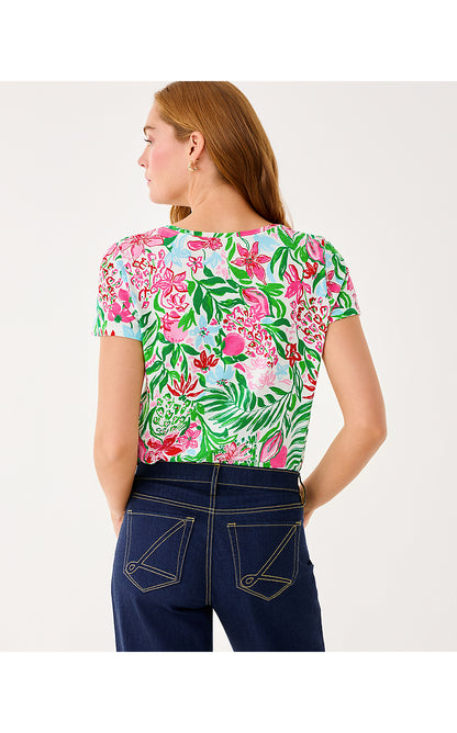 ETTA SCOOP-NECK, MULTI GLOWING GARDENS