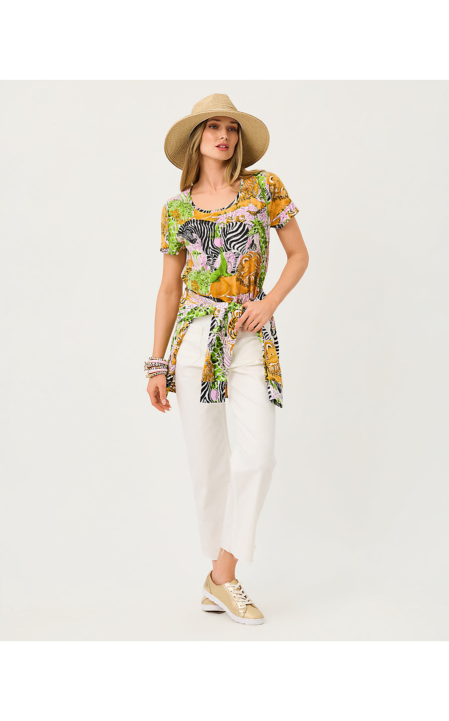 ETTA SCOOP-NECK, MULTI LILLYS ZOO
