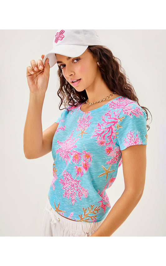ETTA SCOOP-NECK, MULTI ROYAL CORAL