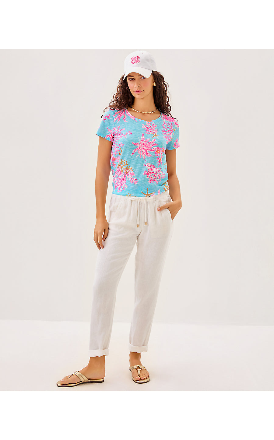 ETTA SCOOP-NECK, MULTI ROYAL CORAL