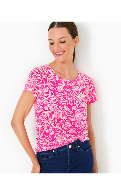 ETTA SCOOP-NECK TOP, PASSION FRUIT PINK ABSOLUTELY FLAMAZING