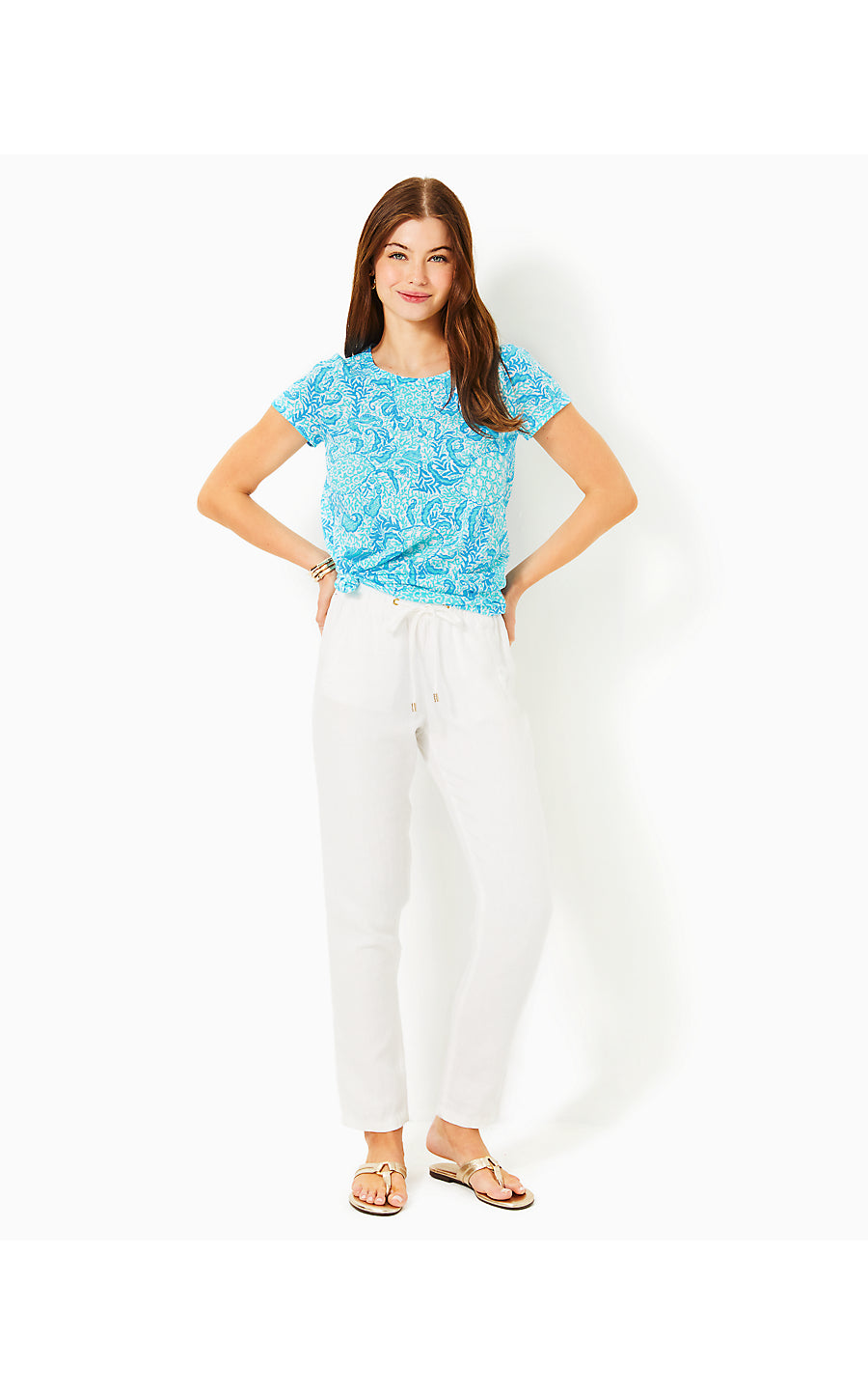 ETTA SCOOP-NECK, RESORT WHITE GOOMBAY GROOVES