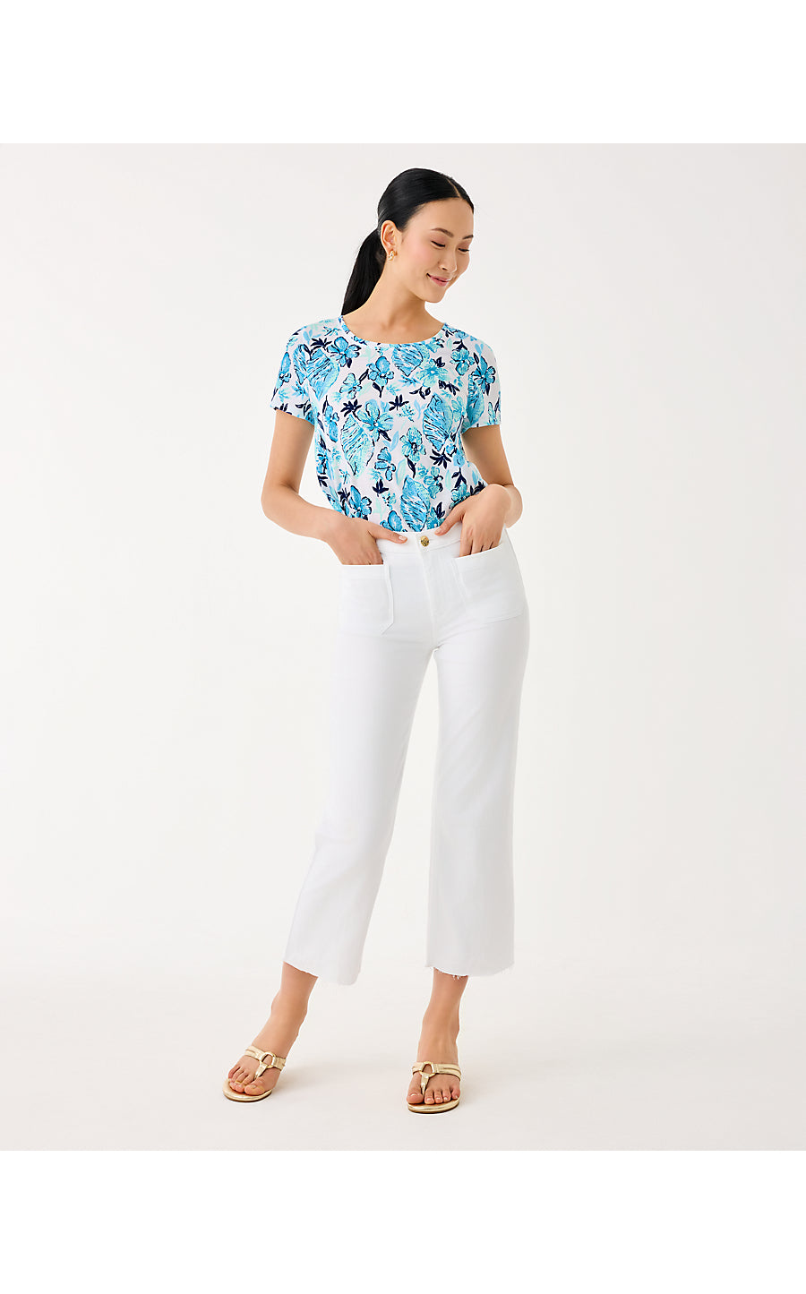 ETTA SCOOP-NECK, RESORT WHITE SEASHELL SPLENDOR