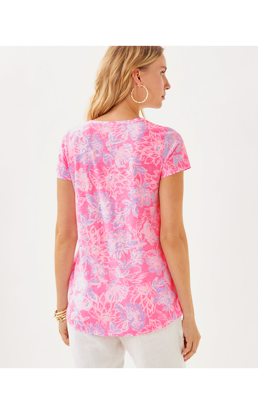 ETTA SCOOP-NECK, ROUSSEAU PINK ZEN GARDEN