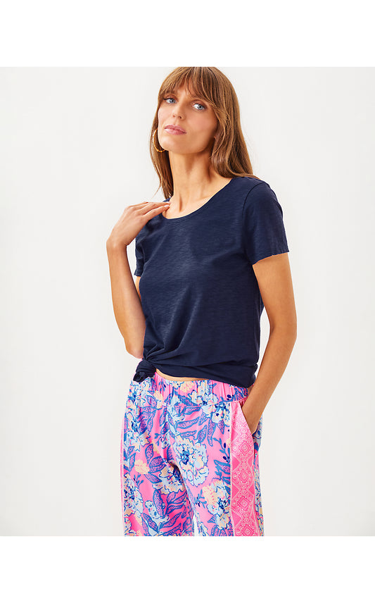 ETTA SCOOP-NECK, TRUE NAVY