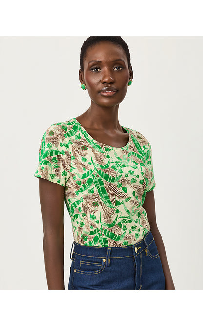 ETTA SCOOP-NECK, VANILLA SPICE HIDE AND LEAF