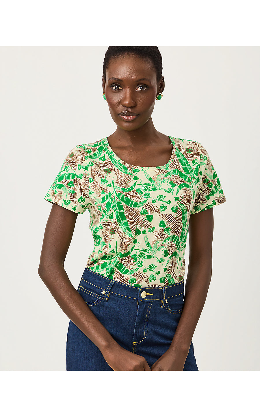 ETTA SCOOP-NECK, VANILLA SPICE HIDE AND LEAF