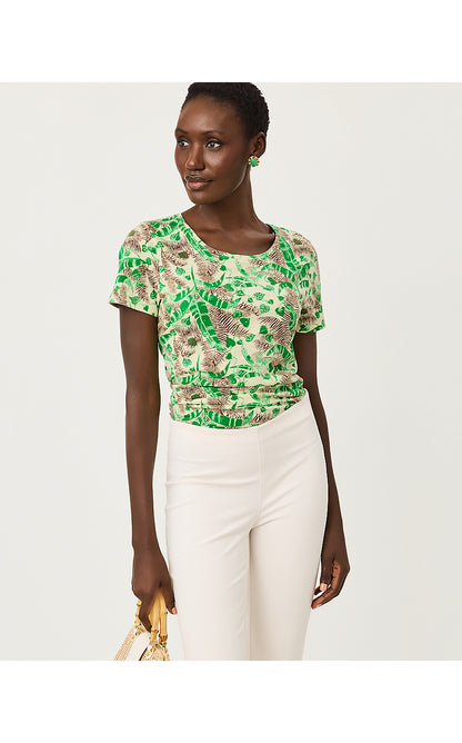 ETTA SCOOP-NECK, VANILLA SPICE HIDE AND LEAF