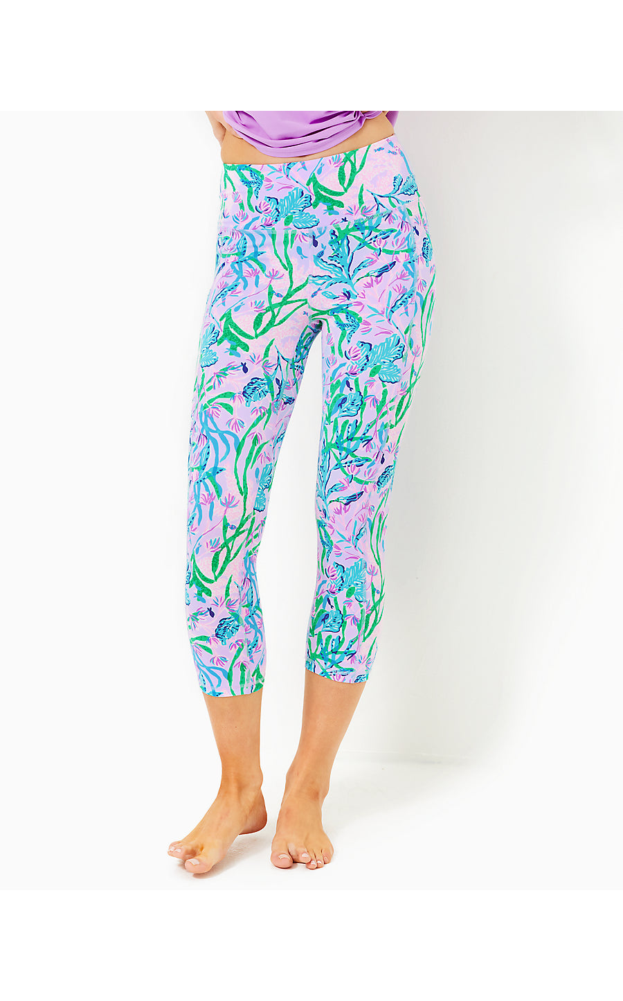 WEEKENDER HIGH RISE CROP LEGGING, MULTI SEACRET ESCAPE