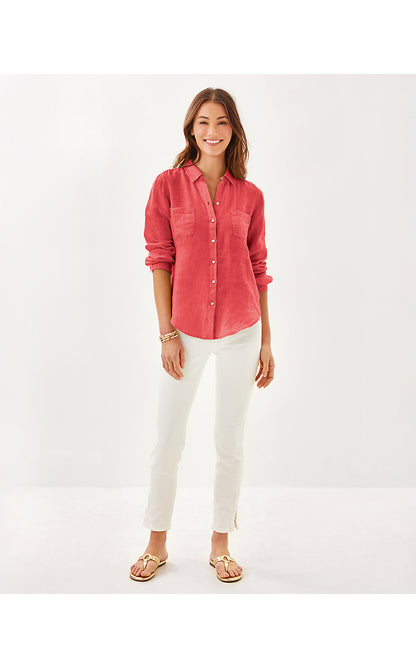 SEA VIEW BUTTON DOWN, CANE CORAL X SORBET PINK