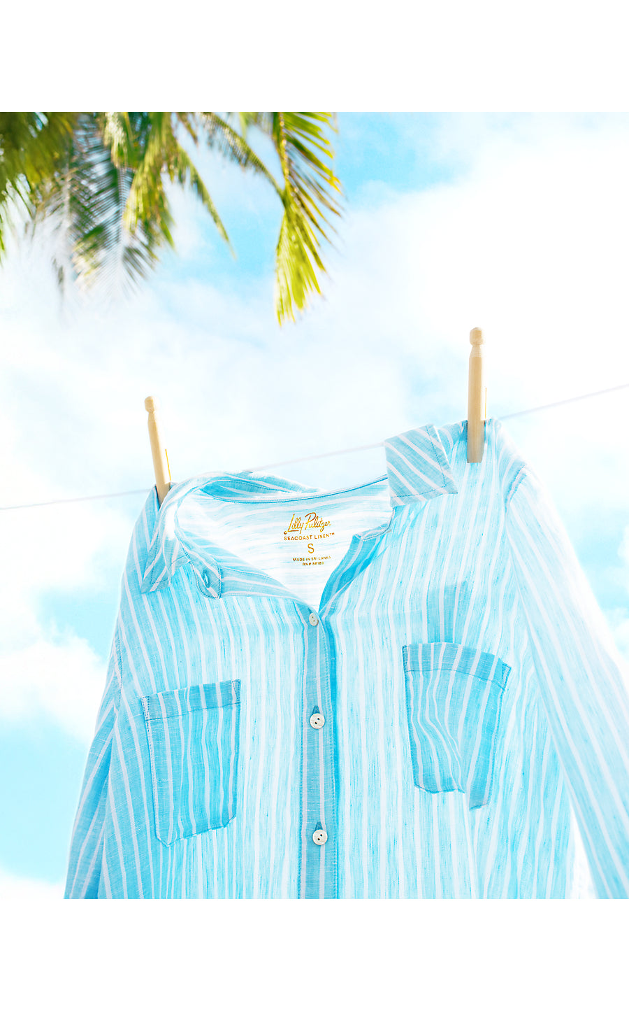 SEA VIEW BUTTON DOWN, CAPRI BLUE SAINT TROPEZ STRIPE