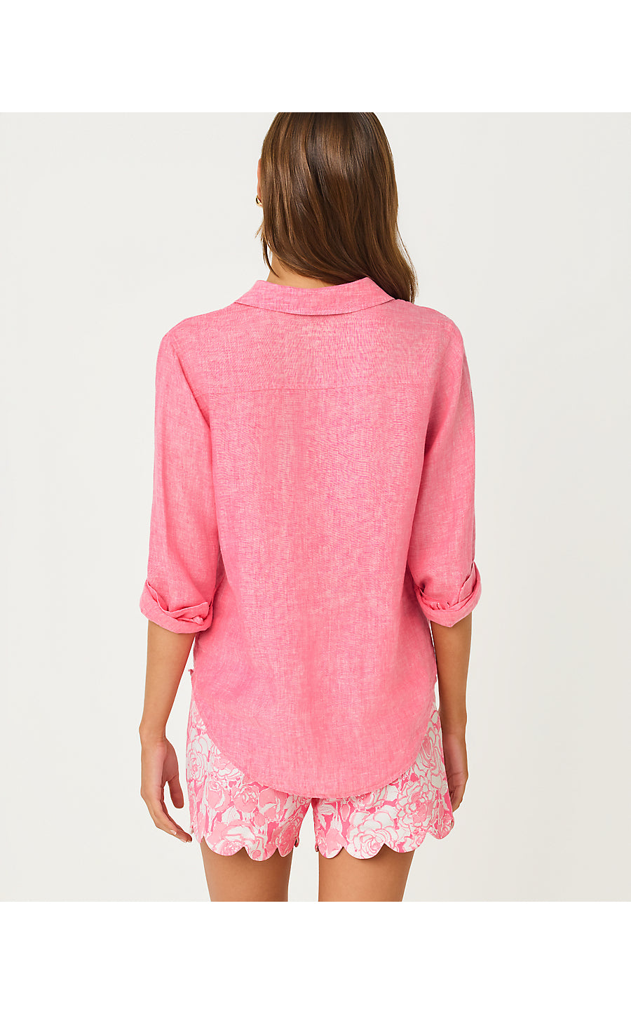 SEA VIEW BUTTON DOWN, CHERRY BLOSSOM PINK X PINK MUSE