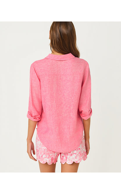 SEA VIEW BUTTON DOWN, CHERRY BLOSSOM PINK X PINK MUSE
