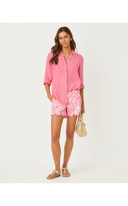 SEA VIEW BUTTON DOWN, CHERRY BLOSSOM PINK X PINK MUSE