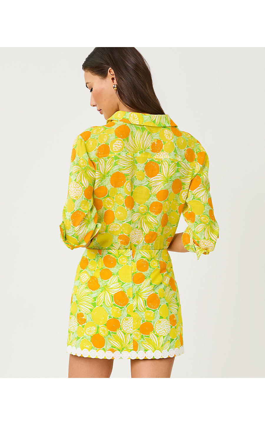 SEA VIEW BUTTON DOWN, ISLAND PALM ZESTY