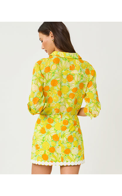SEA VIEW BUTTON DOWN, ISLAND PALM ZESTY
