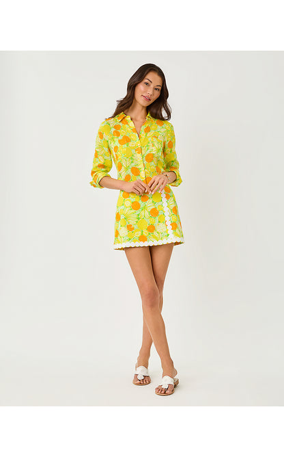 SEA VIEW BUTTON DOWN, ISLAND PALM ZESTY