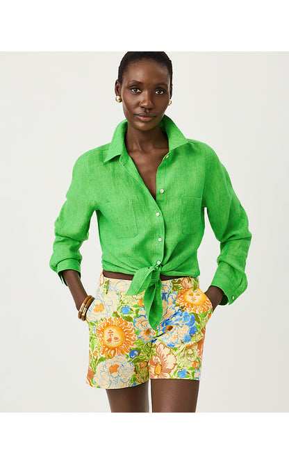 SEA VIEW BUTTON DOWN, IVY GREEN X CHATEAU GREEN