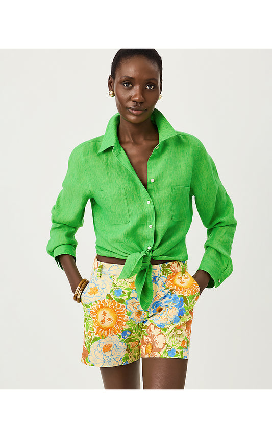 SEA VIEW BUTTON DOWN, IVY GREEN X CHATEAU GREEN
