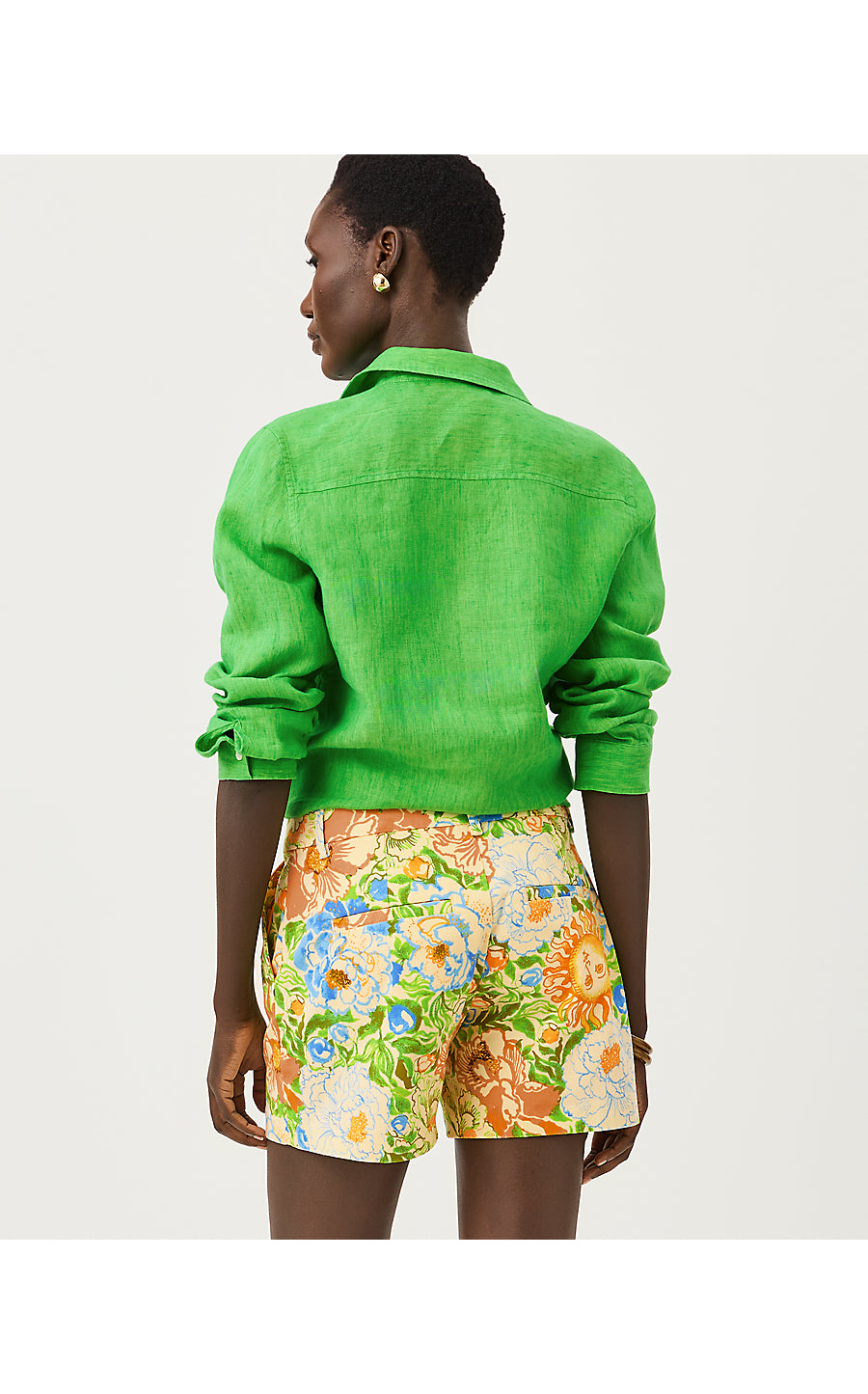 SEA VIEW BUTTON DOWN, IVY GREEN X CHATEAU GREEN