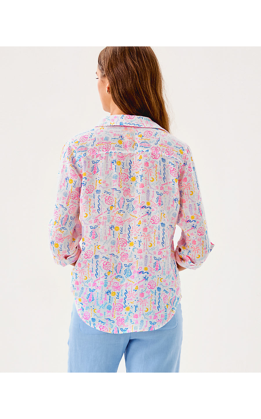 SEA VIEW BUTTON DOWN, MULTI SUMMER SERENADE
