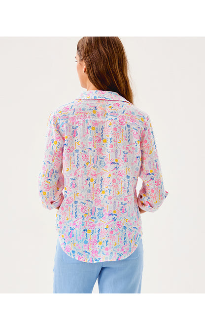 SEA VIEW BUTTON DOWN, MULTI SUMMER SERENADE