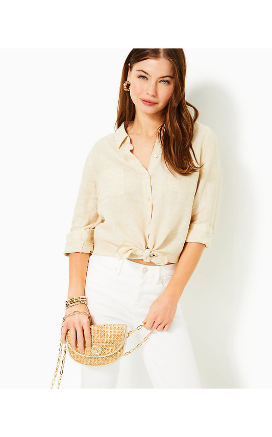 SEA VIEW BUTTON DOWN, SAND BAR X RESORT WHITE