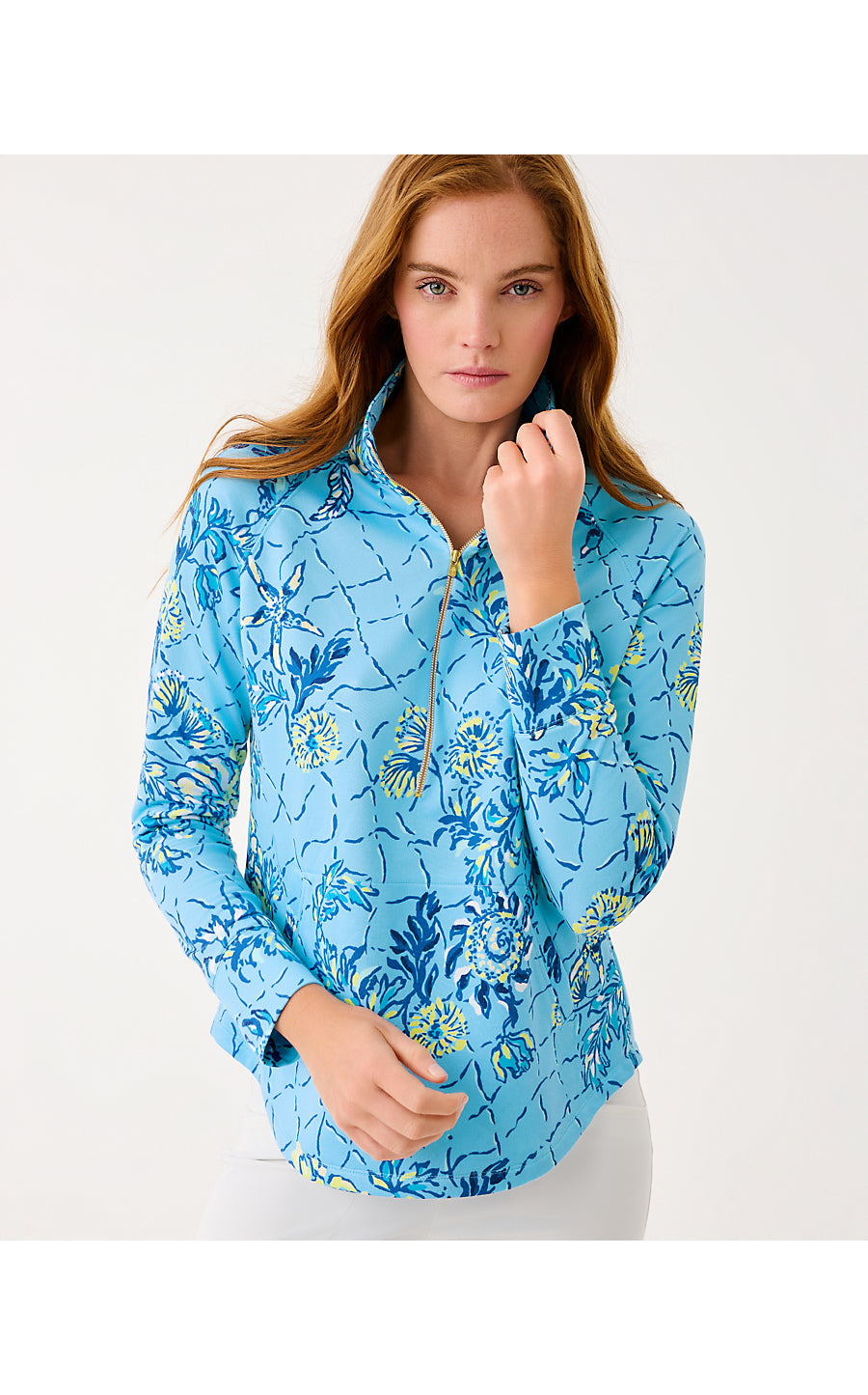 UPF 50+ SKIPPER POPOVER, BELLEVUE BLUE BREAKERS BEACH