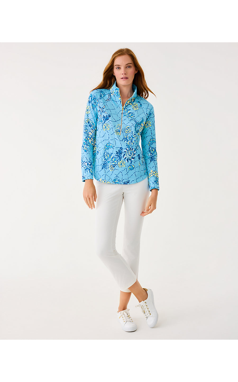 UPF 50+ SKIPPER POPOVER, BELLEVUE BLUE BREAKERS BEACH