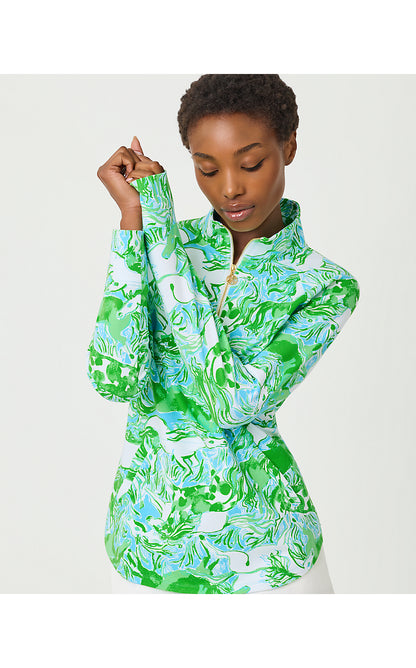 UPF 50+ SKIPPER POPOVER, CAPRI BLUE GALLOPING GALS