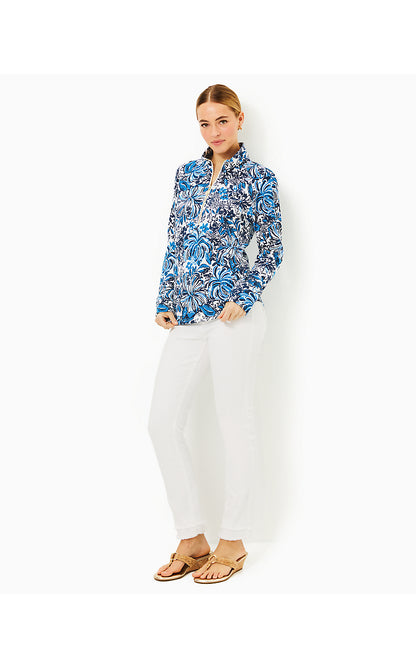 UPF 50+ SKIPPER POPOVER, LOW TIDE NAVY PANDARAMA