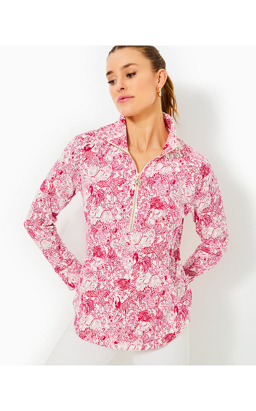 UPF 50+ SKIPPER POPOVER, RASPBERRY ROUGE ANIMAL MAGNETISM