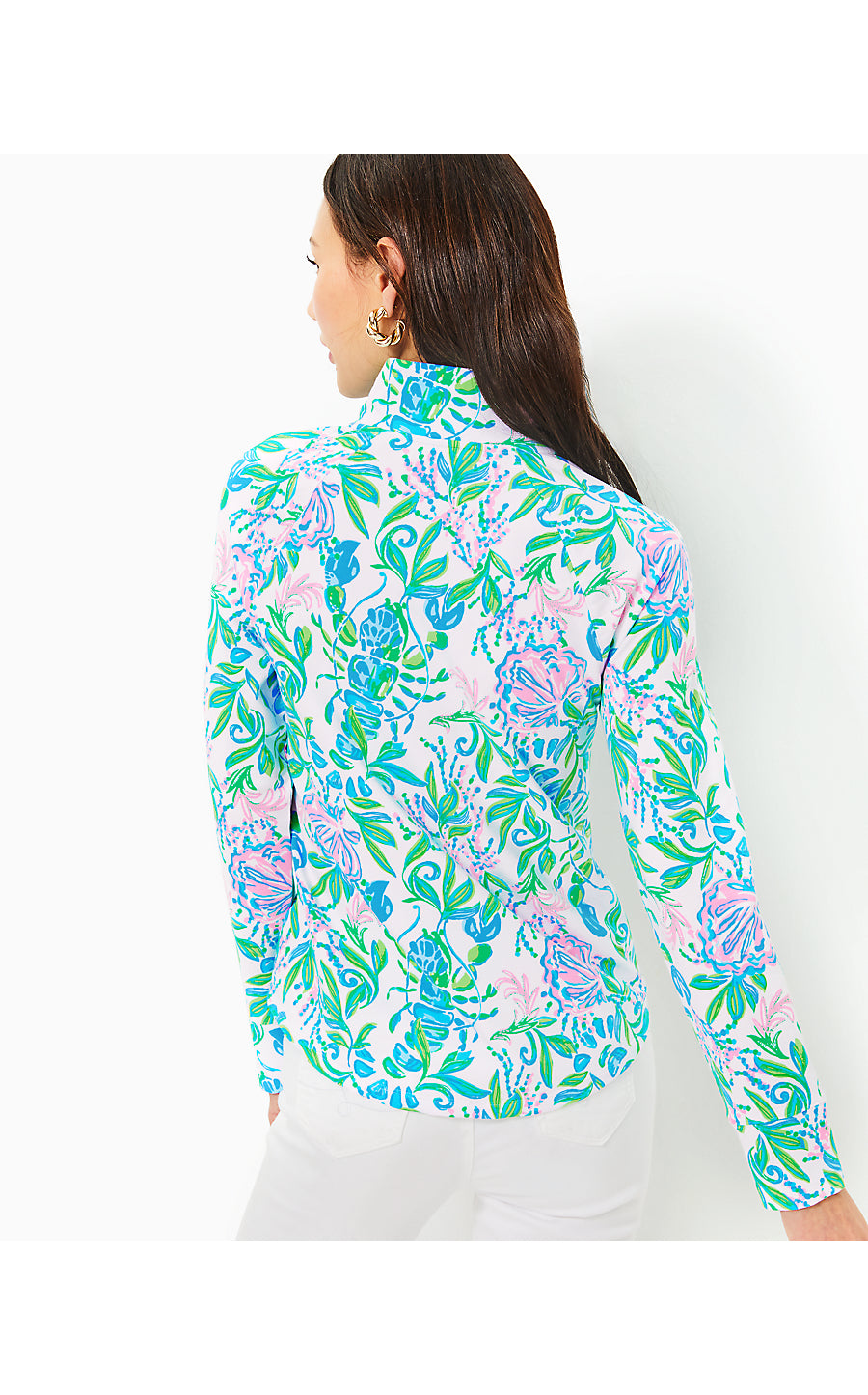 UPF 50+ SKIPPER POPOVER, RESORT WHITE JUST A PINCH