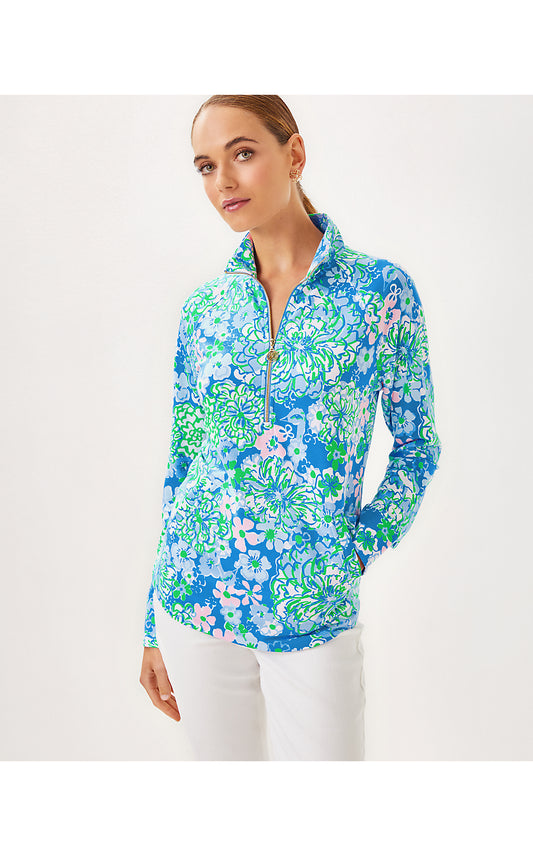 UPF 50+ SKIPPER POPOVER, SUNWASHED BLUE PLUMES IN BLOOM