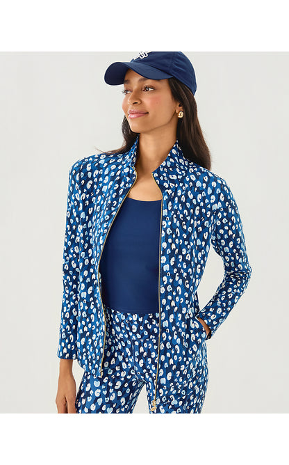 LEONA UPF 50+ ZIP-UP, STARLIGHT NAVY YOURE AN ANIMAL