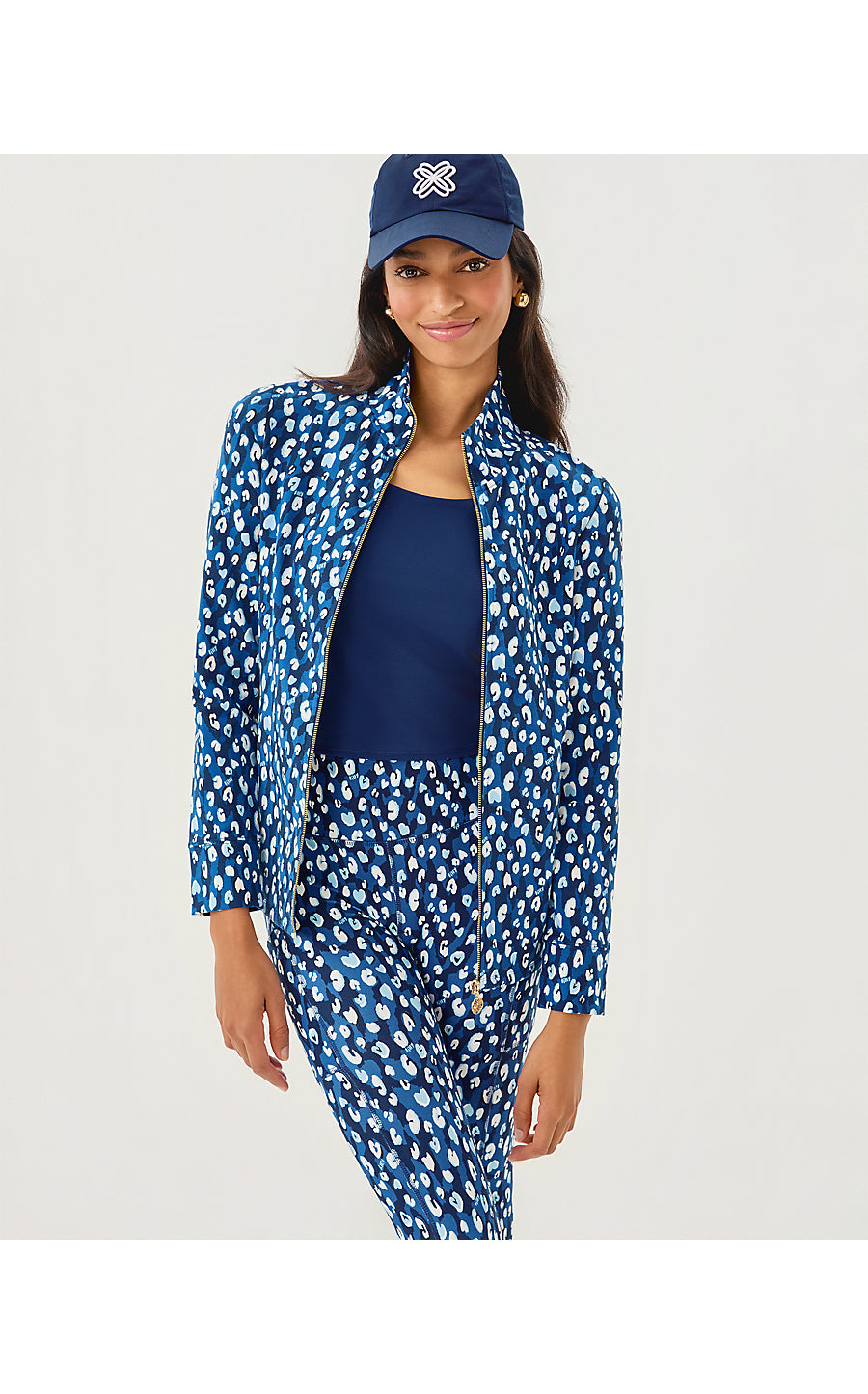 LEONA UPF 50+ ZIP-UP, STARLIGHT NAVY YOURE AN ANIMAL