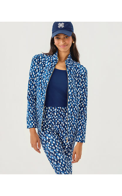 LEONA UPF 50+ ZIP-UP, STARLIGHT NAVY YOURE AN ANIMAL