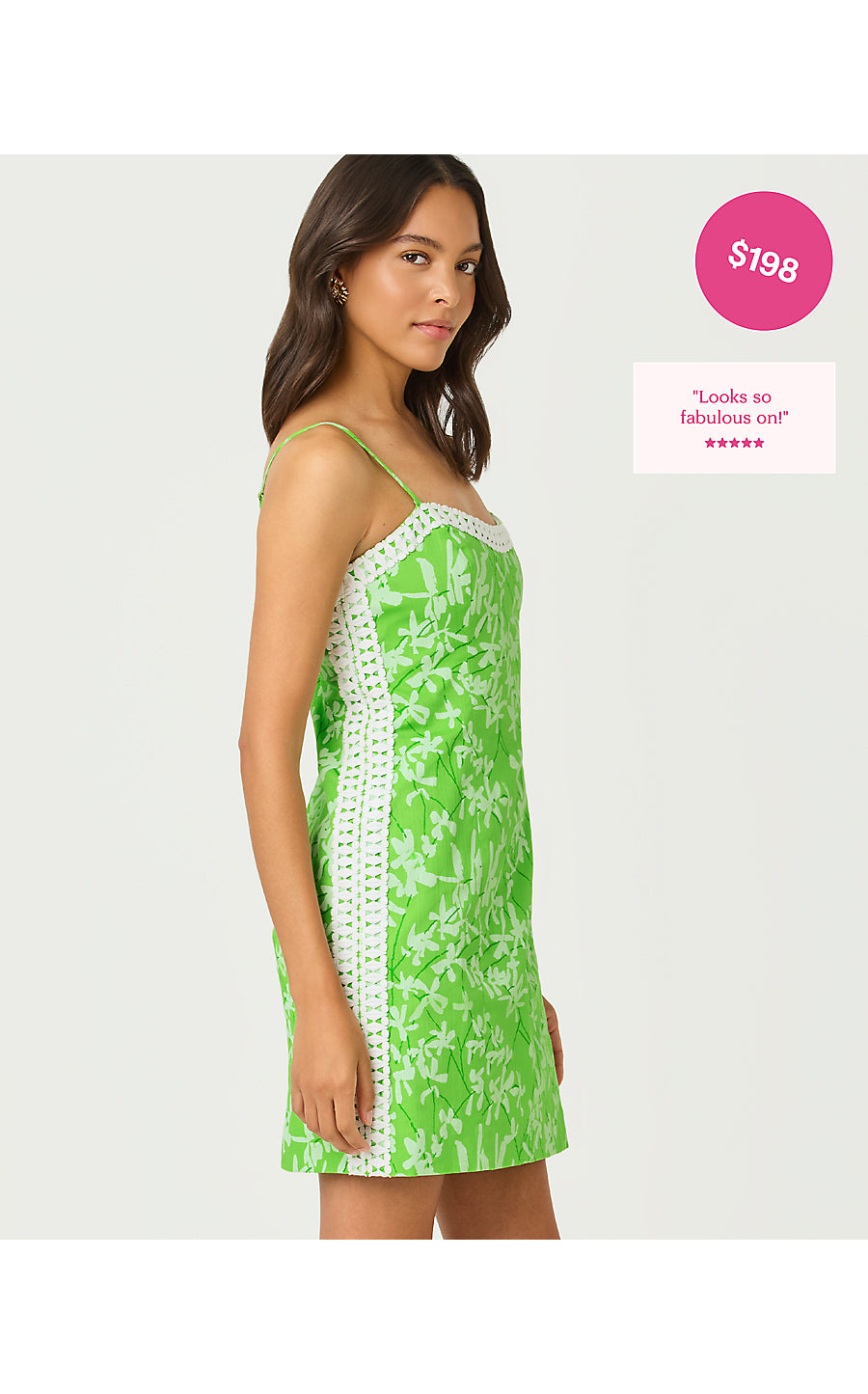 SHELLI STRETCH DRESS, CROCODILE GREEN LIZA OVERPRINT